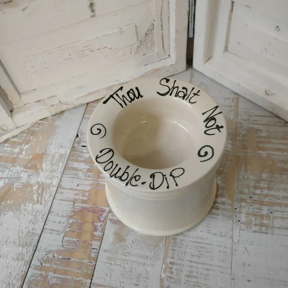 Hot/Cold Fresco Pottery 2 PC Dip Server Beige 